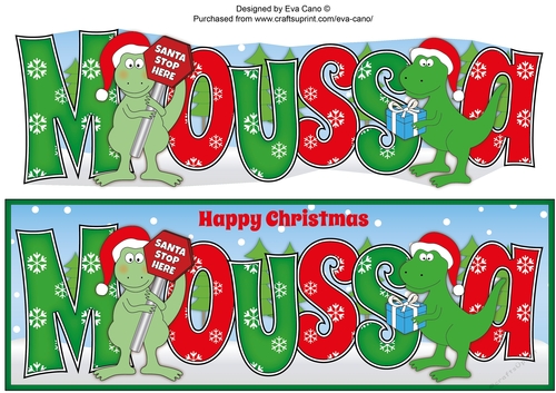 Christmas Dinosaurs MOUSSA large dl