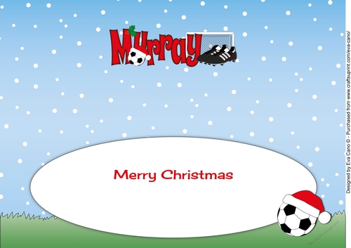 Xmas Football Boots & Football MURRAY large dl insert