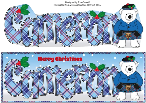 Scottish Monty Polar Bear CAMERON large dl