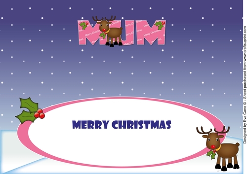 Rudolf the Red Nose Reindeer MUM large dl insert