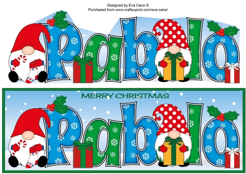 Christmas Gnomes with presents PABLO large dl