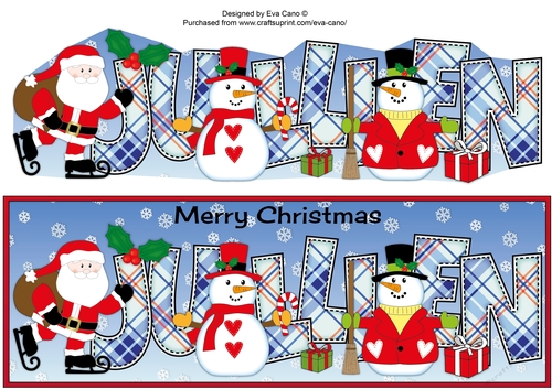 Santa & Snowmen JULLIEN large dl