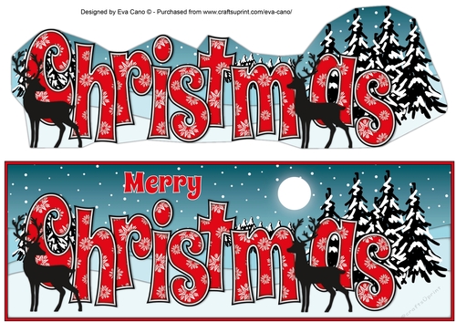 Christmas Winter Scene CHRISTMAS large dl