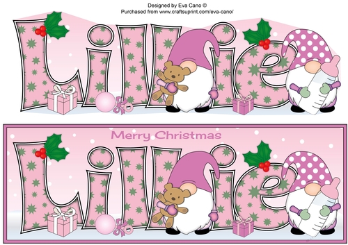 Christmas Gnomes with baby bottle LILLIE large dl