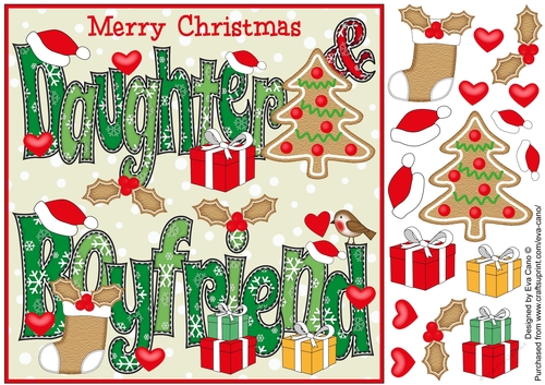 8x8 Gingerbread Christmas DAUGHTER & BOYFRIEND
