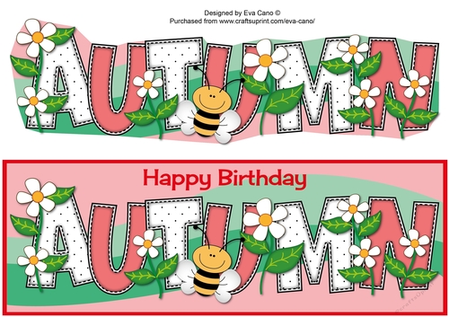 Flowers and Bees AUTUMN large dl