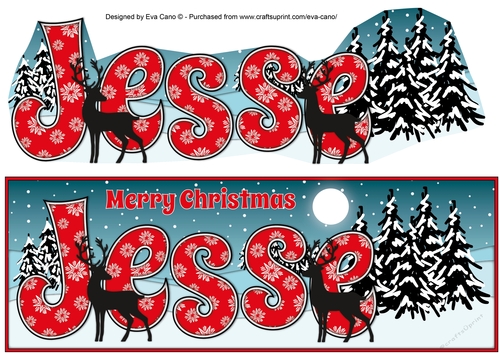 Christmas Winter Scene JESSE large dl