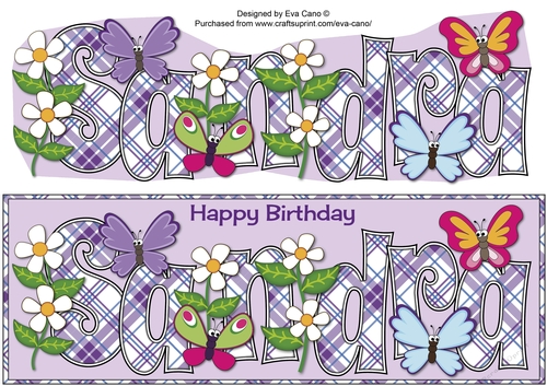 Flowers and Funny Butterflies SANDRA large dl