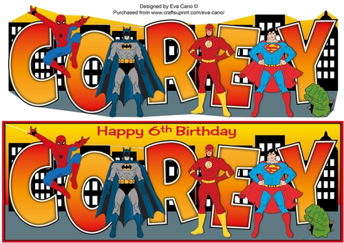 Superheroes COREY 6th large dl