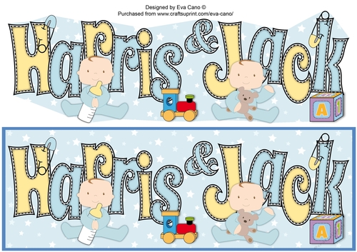 Cute Twin Baby Boys HARRIS & JACK large dl