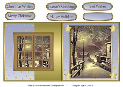Christmas Scene and Window Fold Back 2
