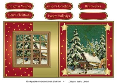 Christmas Scene and Window Fold Back 4