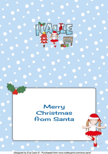 Christmas Ballerina HALLE A5 insert