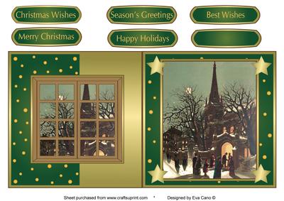 Christmas Scene and Window Fold Back 7