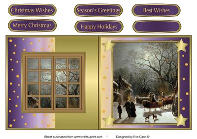 Christmas Scene and Window Fold Back 8