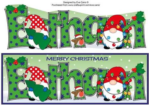 Christmas Gnomes with decorations ETHAN large dl