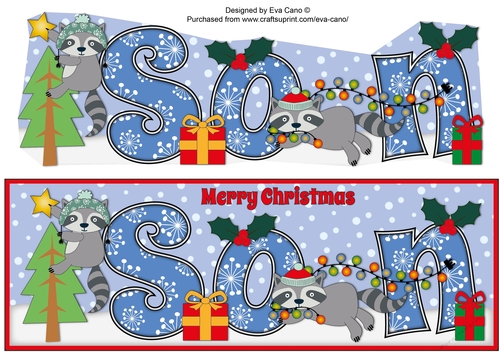 Christmas Rocky the Racoon decorating the tree SON large dl