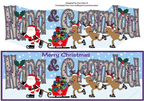 Santas Sleigh Train NANA & GRANDAD large dl