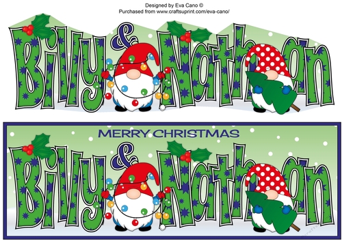 Christmas Gnomes with decorations BILLY & NATHAN large dl