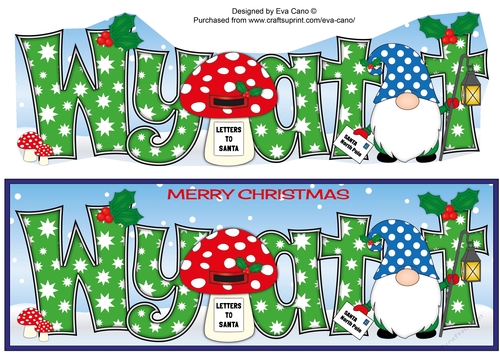 Christmas Gnome with letter to Santa WYATT large dl