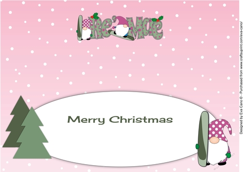 Christmas Gnomes snowboarding REMAE large dl insert