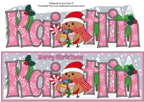 Christmas Plump Robin with Sweets KAITLIN large dl
