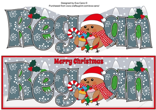 Christmas Plump Robin with Sweets REGAN large dl