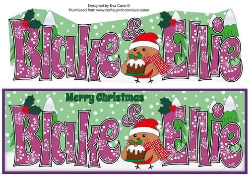 Christmas Plump Robin with Christmas Pudding BLAKE & ELLIE large dl