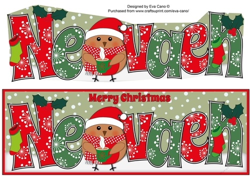 Christmas Plump Robin with Hot Drink NEVAEH large dl