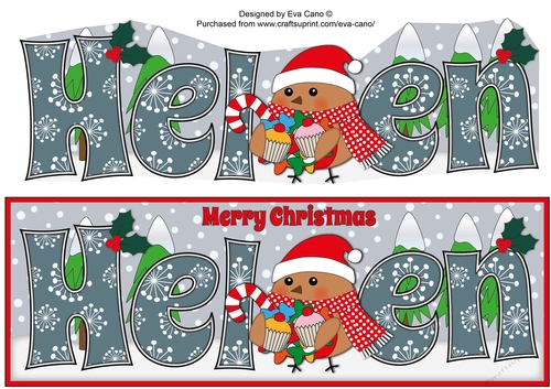Christmas Plump Robin with Sweets HELEN large dl