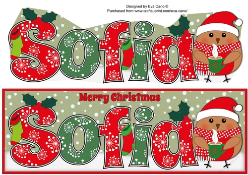 Christmas Plump Robin with Hot Drink SOFIA large dl