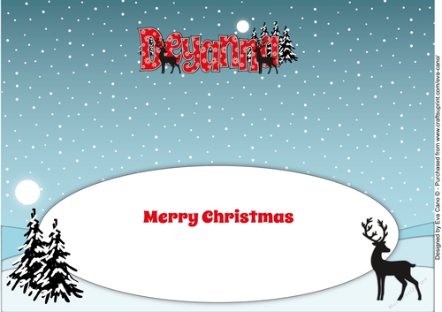 Christmas Winter Scene DEYANNA large dl insert