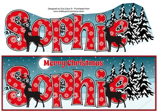 Christmas Winter Scene SOPHIE large dl