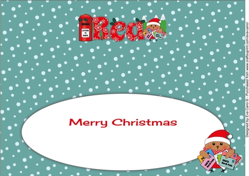 Christmas Plump Robin with letters to Santa REA large dl insert