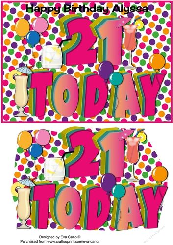Balloons & Drinks ALYSSA 21 TODAY a5