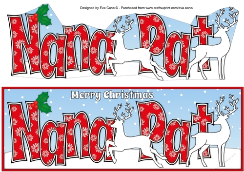 Christmas Reindeers NANA PAT large dl