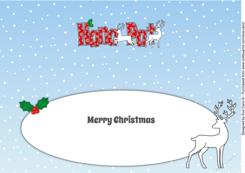 Christmas Reindeers NANA PAT large dl insert