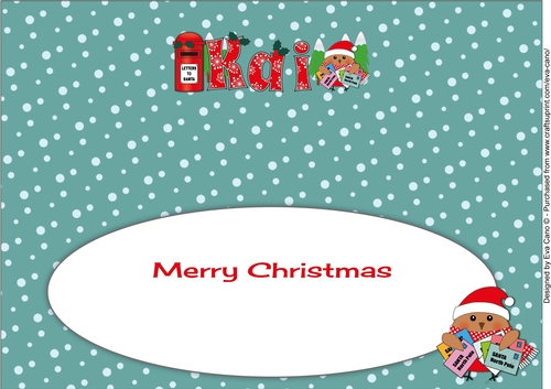 Christmas Plump Robin with letters to Santa KAI large dl insert
