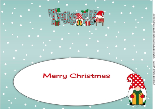 Christmas Gnomes with presents TRACEY & FAMILY large dl insert