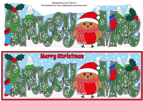 Christmas Plump Robin GRACEY MAE large dl