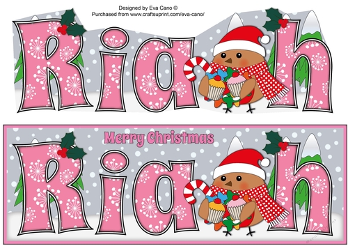 Christmas Plump Robin with Sweets RIAH large dl