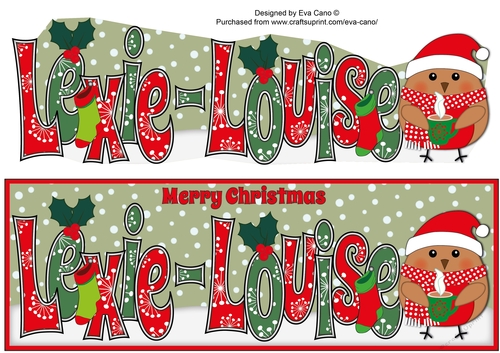 Christmas Plump Robin with Hot Drink LEXIE-LOUISE large dl