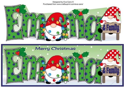 Christmas Gnomes with decorations EMMA & FAMILY large dl
