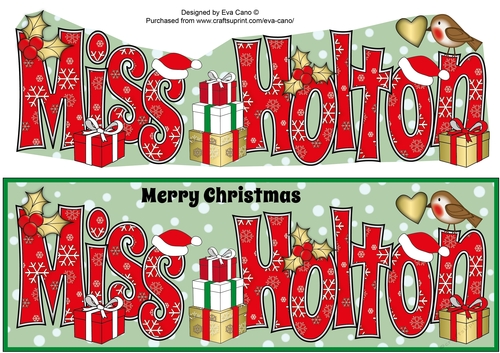 Christmas MISS HOLTON large dl