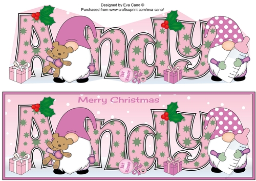 Christmas Gnomes with baby bottle ANDY large dl