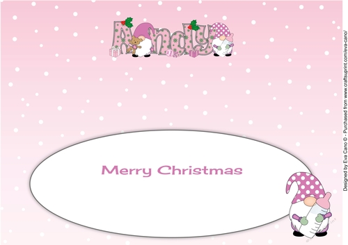 Christmas Gnomes with baby bottle ANDY large dl insert