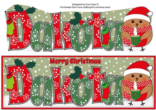 Christmas Plump Robin with Hot Drink DAKOTA large dl