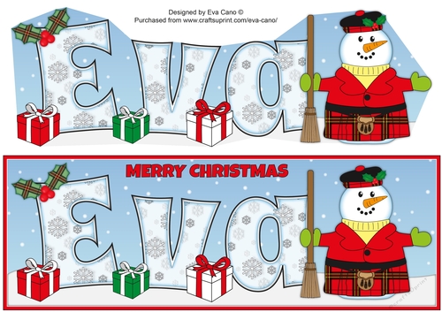 Scottish Snowman EVA large dl