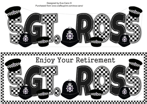 Police Hats SGT. ROSS large dl