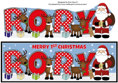 Santa and his Reindeers 1st RORY large dl